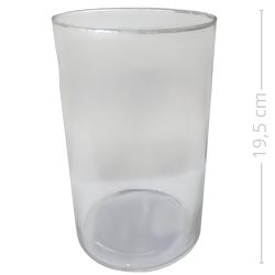 Decoração Cilíndrica em Vidro 11,5 x 19,5 cm Ref. 1220HKZT