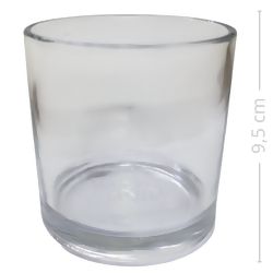 Decoração Cilíndrica em Vidro 9,5 x 9,5 cm Ref. 1010