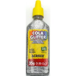 Cola Glitter Acrilex 202 Prata - 35g