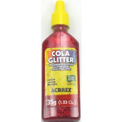 Cola Glitter Acrilex 205 Vermelho - 35g