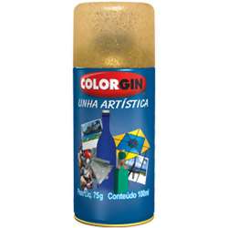 Verniz com Glitter em Spray Colorgin Ouro 150ml