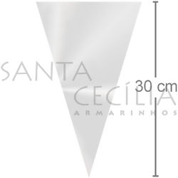 Cone 17,5 x 29,5cm - 50 unidades - Incolor