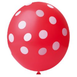 Balão Happy Day 11 Decorado 25 unid. - Confete Vermelho