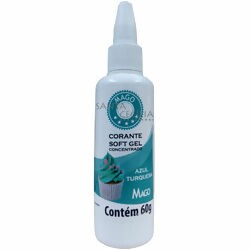 Corante Alimentício Soft Gel 60g Mago - Azul Turquesa