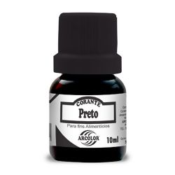 Corante Alimentício Líquido 10ml Arcólor - Preto