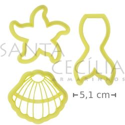 Cortador de Massa - KIT Sereia 3 Peças