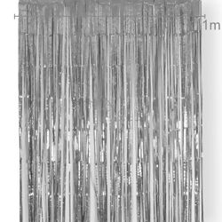 Cortina Metalizada Holográfico 1x2m Prata Ref. 71551