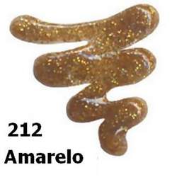 Tinta Relevo Dimensional Glitter 35 ML 212 Amarelo