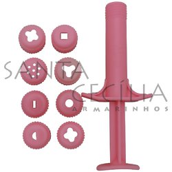 Ejetor Extrusora para Massas + 8 Bicos Mago 4949 