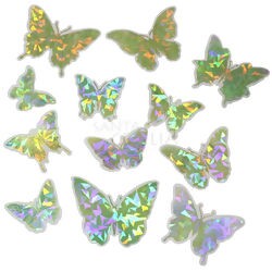 Borboleta Decorativa Holográfica 12 unid. Ref. T-8