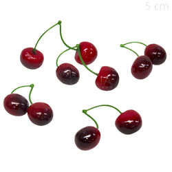 Cereja Artificial Ramos com 2 unid. Ref 0354-1