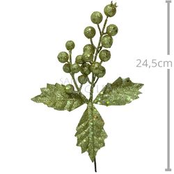 Pick Decorativo de Natal Com Glitter Dourado ref. 0448