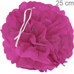 Flor Pompom de Papel de Seda Pink 25 cm - 6262-1