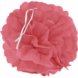 Flor Pompom de Papel de Seda Rosa Queimado 25 cm - 6262-1