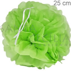 Flor Pompom de Papel de Seda Verde Claro 25 cm - 6262-1