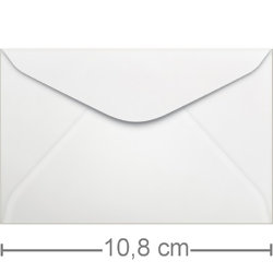 Envelope Visita Branco 100 unid - 72 x 108 mm