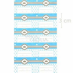 Etiqueta Tag para Lembrancinhas 50 unid. - Coroa Azul