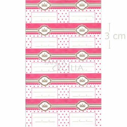 Etiqueta Tag para Lembrancinhas 50 unid. - Coroa Rosa