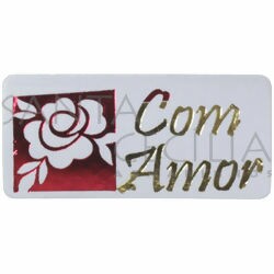 Etiqueta Adesiva - 100 unid. - Com Amor Flor