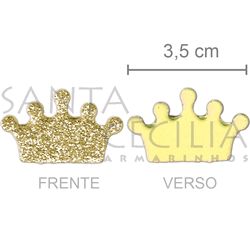 Apliques em EVA - Coroa Amarela M - 10 unid.