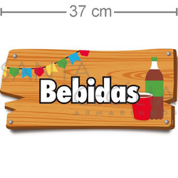 Placa de Sinalização Junina - Bebidas 23010924