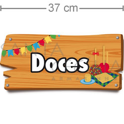 Placa de Sinalização Junina - Doces 23010921