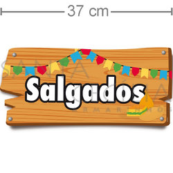 Placa de Sinalização Junina - Salgados 23010920