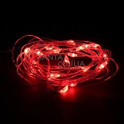 Fio de LED Rolha 20 lâmpadas - Vermelho