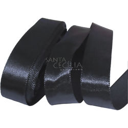 Fita de Cetim Face Simples N°3 - 16mm x 10m - Sinimbu  Preto - 016