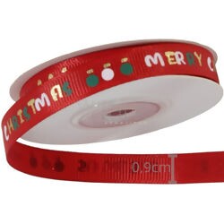 Fita de Gorgurão Estampada Merry Christmas Ref. ZM-06