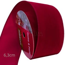 Fita Aramada de Natal Vermelha Ref.25-6134-1