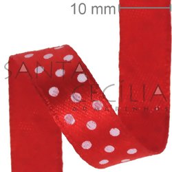 Fita de Cetim Vermelha Poá 1010-221400 - 1cm x 10m