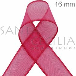 Fita de Voal Rosa Choque 1728 9030/16 - 10m