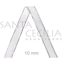 Fita Voal com Prata 9181/10 Branco 01 - 10m