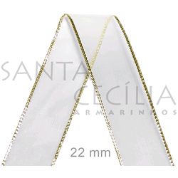 Fita Voal com Prateado ou Dourado 9181/22 - 10m