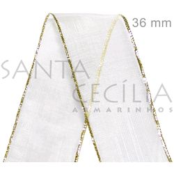 Fita Voal com Prateado ou Dourado 9181/36 - 10m