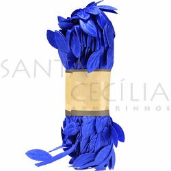 Fita de Folhas de Cetim S403 - 10 metros - Azul Royal