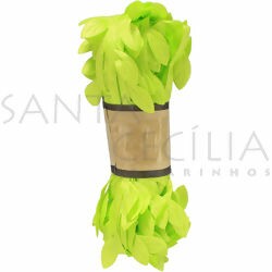 Fita de Folhas de Cetim S403 - 10 metros - Verde Limão