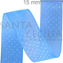 Fita de Voal Azul Poá 1510-531400 - 1,5cm x 10m