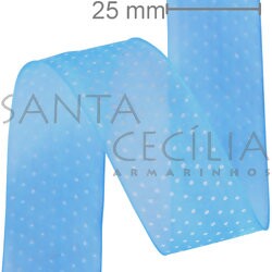 Fita de Voal Azul Poá 1510-551400 - 2,5cm x 10m