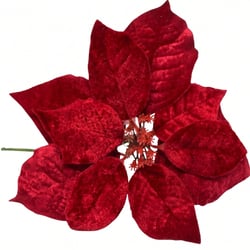 Flor Bico de Papagaio em Veludo Vermelho XY16-288