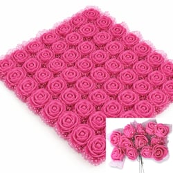 Flor em EVA com Tule 144 unidades Ref. 1505 - Pink