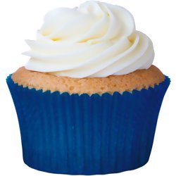 Forminha de Cupcake Lisa Azul Royal 7 x 5 x 4 cm - 45 unid.