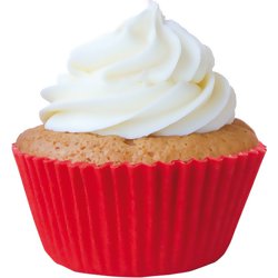 Forminha de Cupcake Lisa Vermelho 7 x 5 x 4 cm - 45 unid.