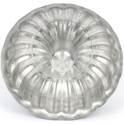 Forma de Bolo Mini Suíça Decorada Crespa em Alumínio - 9x4cm Cód. 6072