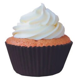 Forminha de Cupcake Lisa Preta 7 x 5 x 4 cm - 45 unid.