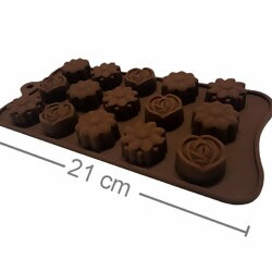 Forma de Chocolate em Silicone Jardim - Cód. GMEZN71