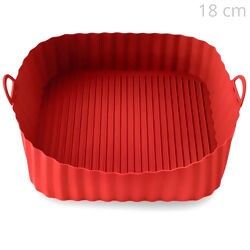 Forma em Silicone para Fritadeira Elétrica - Quadrada Vermelha
