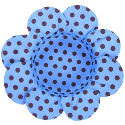 Forminha de Doce Rô em Cartolina Azul c/ Bolinha Marrom