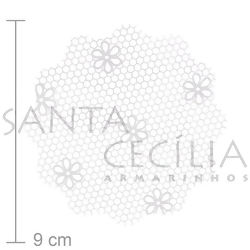 Fundo de Celofane 9cm. Branco com 100 unid.